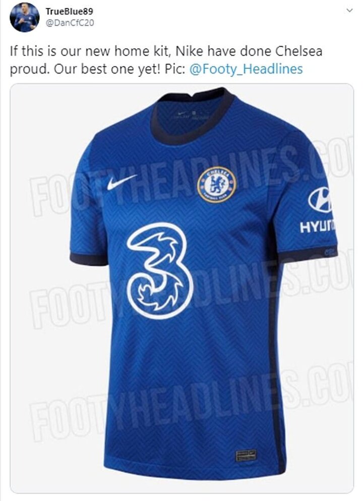 New Sponsor Three In White On Front Chelsea S Home Kit For 20 21 Season Leaked All Football
