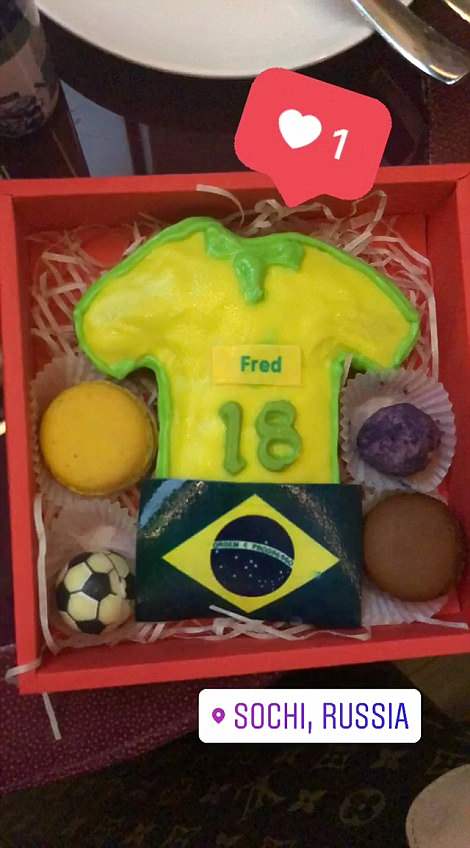 Brazil football theme cake