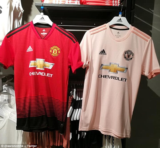 Authentic Adidas 2018-19 Pink Manchester United Soccer/Football