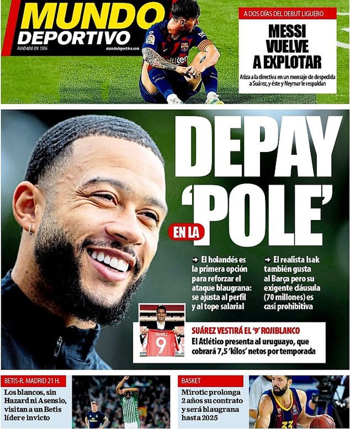 Barcelona Prioritise Memphis Depay Signing In The Coming Weeks All Football