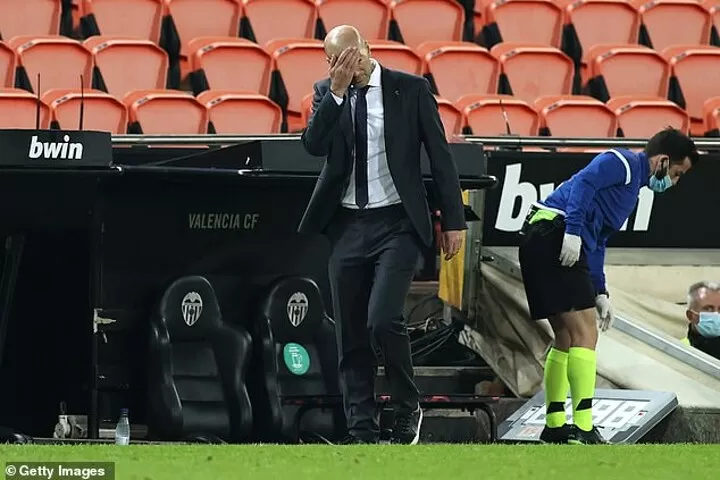 Zidane admits there’s no excuse for defeat against Valencia