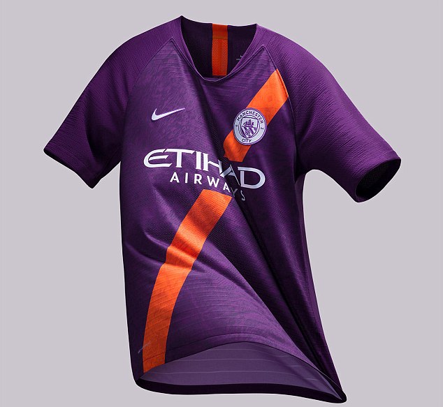 purple and orange football kit