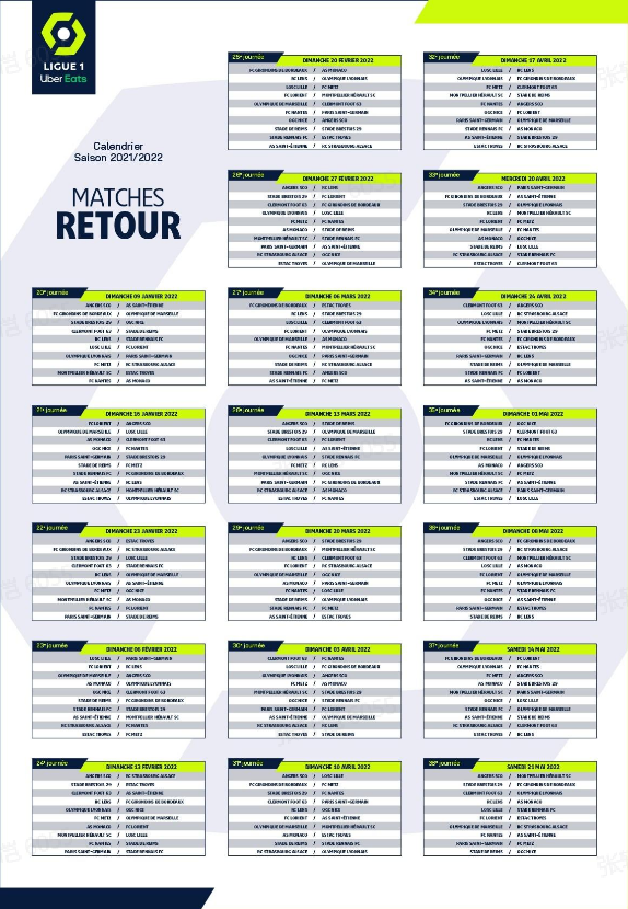 Ligue 1 fixtures