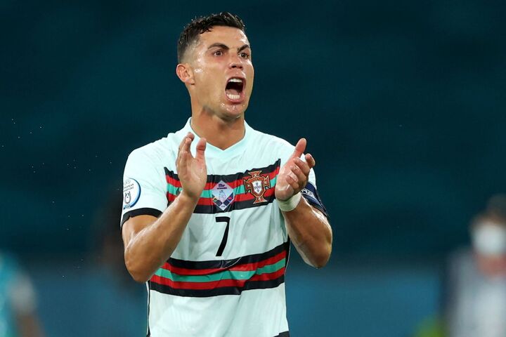 Ronaldo's Worn and Unwashed Shirt, Serbia-Portugal 2021