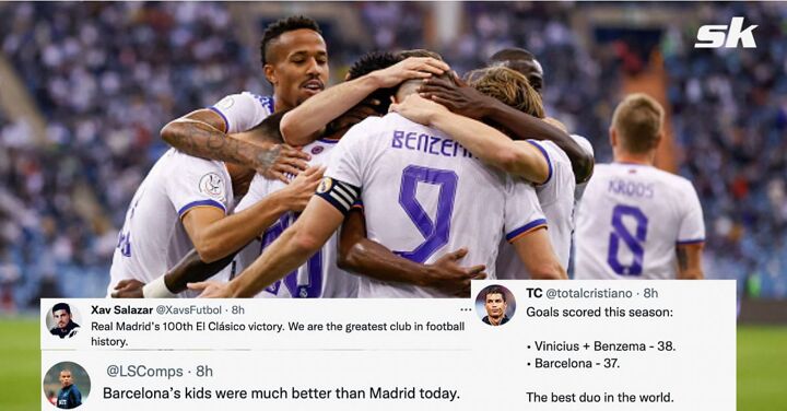 Twitter explodes as Real Madrid beat Barcelona 3-2 in extra-time thriller|  All Football