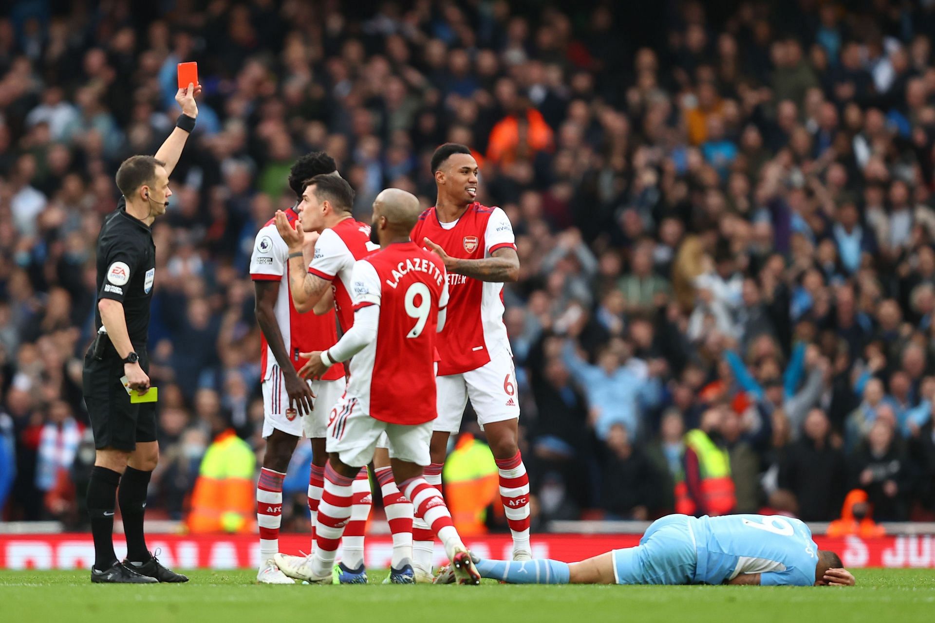 5 clubs with most red cards in the Premier League this season