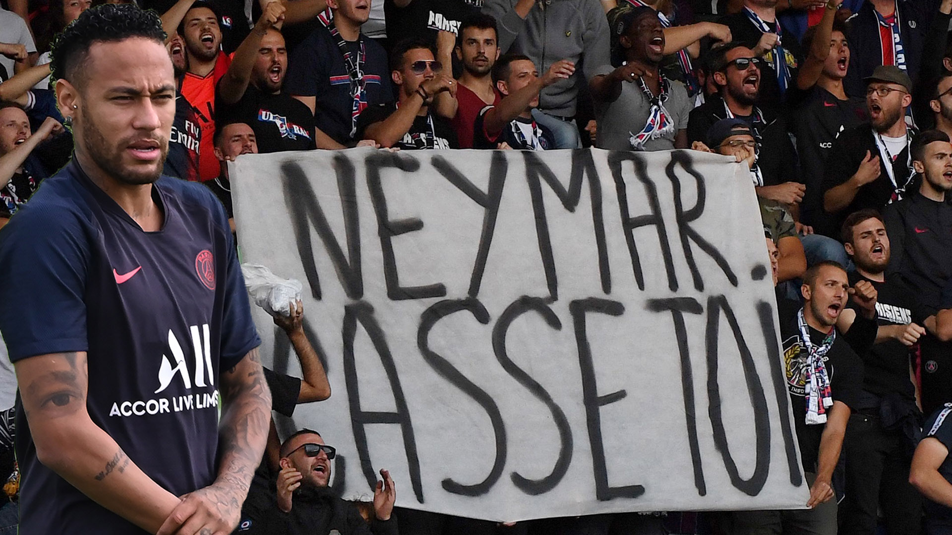 Psg Fined For Fans Offensive Neymar Banner All Football App