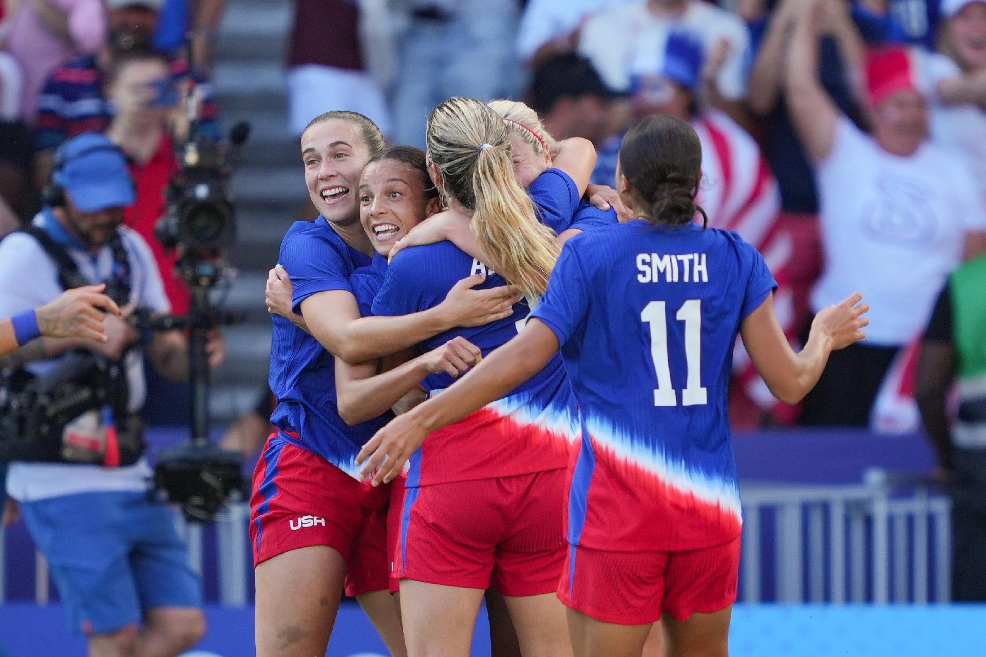 美国女足最后三场淘汰赛均零封，为国际大赛历史第三队— All Football App