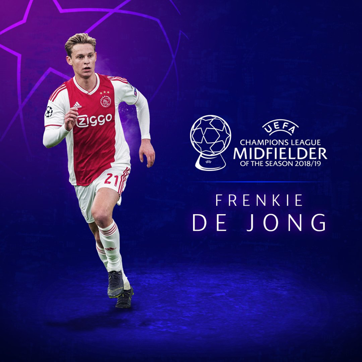 Official Frenkie De Jong Named Ucl Midfielder Of The Season All Football