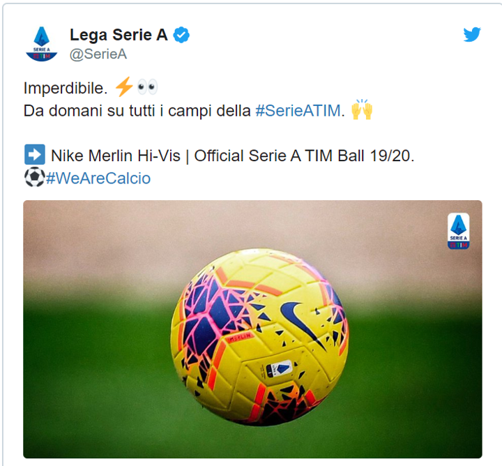 Winter Serie A Ball Launched All Football