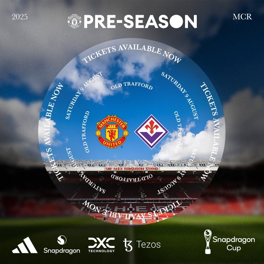 官方：曼联将于8月9日在老特拉福德与佛罗伦萨进行季前赛— All Football App