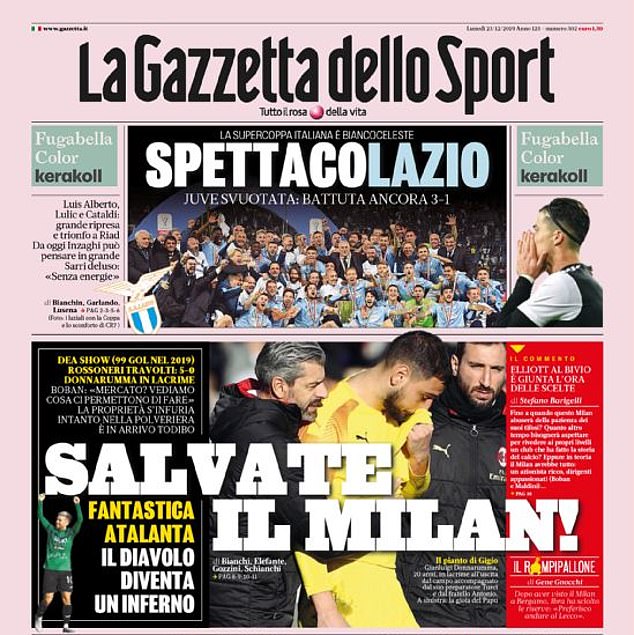 Italian Papers Conduct Post Mortem After Milan Were Humiliated By Atalanta All Football App