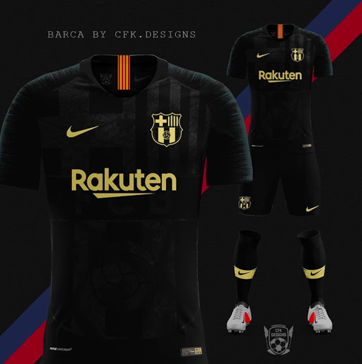 black and gold barca kit