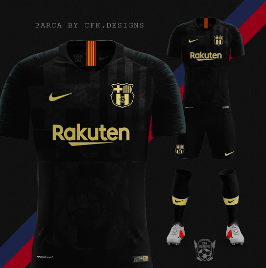 B/R Football on X: Barcelona launch their new black and gold away