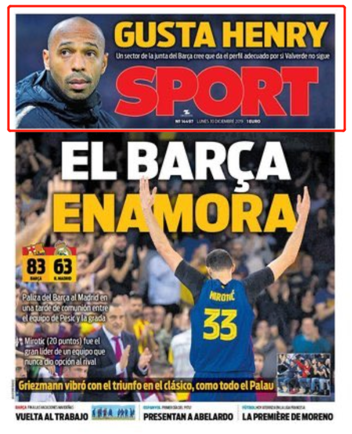 Some Of Barca Board Like Henry To Be Next Manager If Valverde Leaves Sport All Football