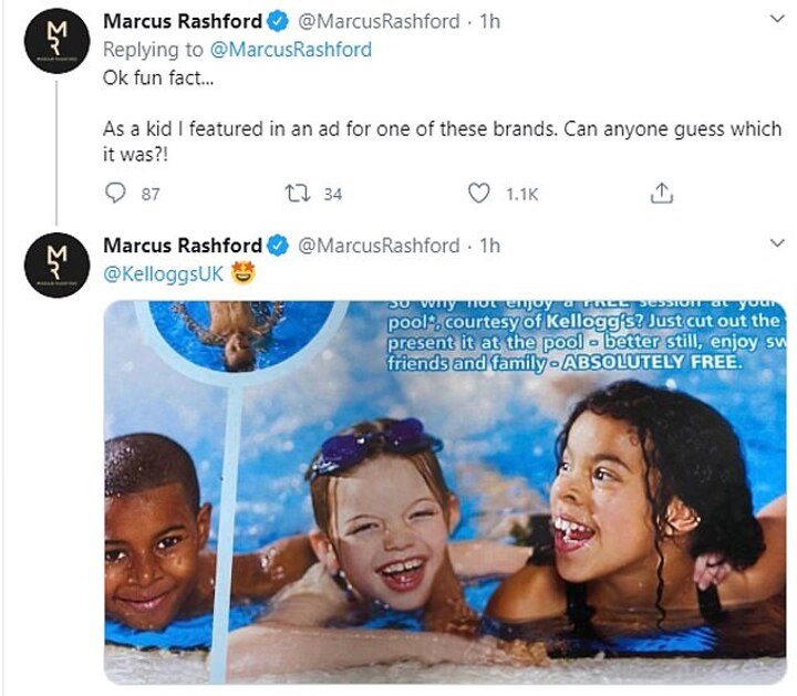 Rashford Reveals He Starred In A Cereal Advert When He Was A Kid All Football