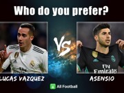 Who do you prefer? Lucas Vazquez vs Asensio
