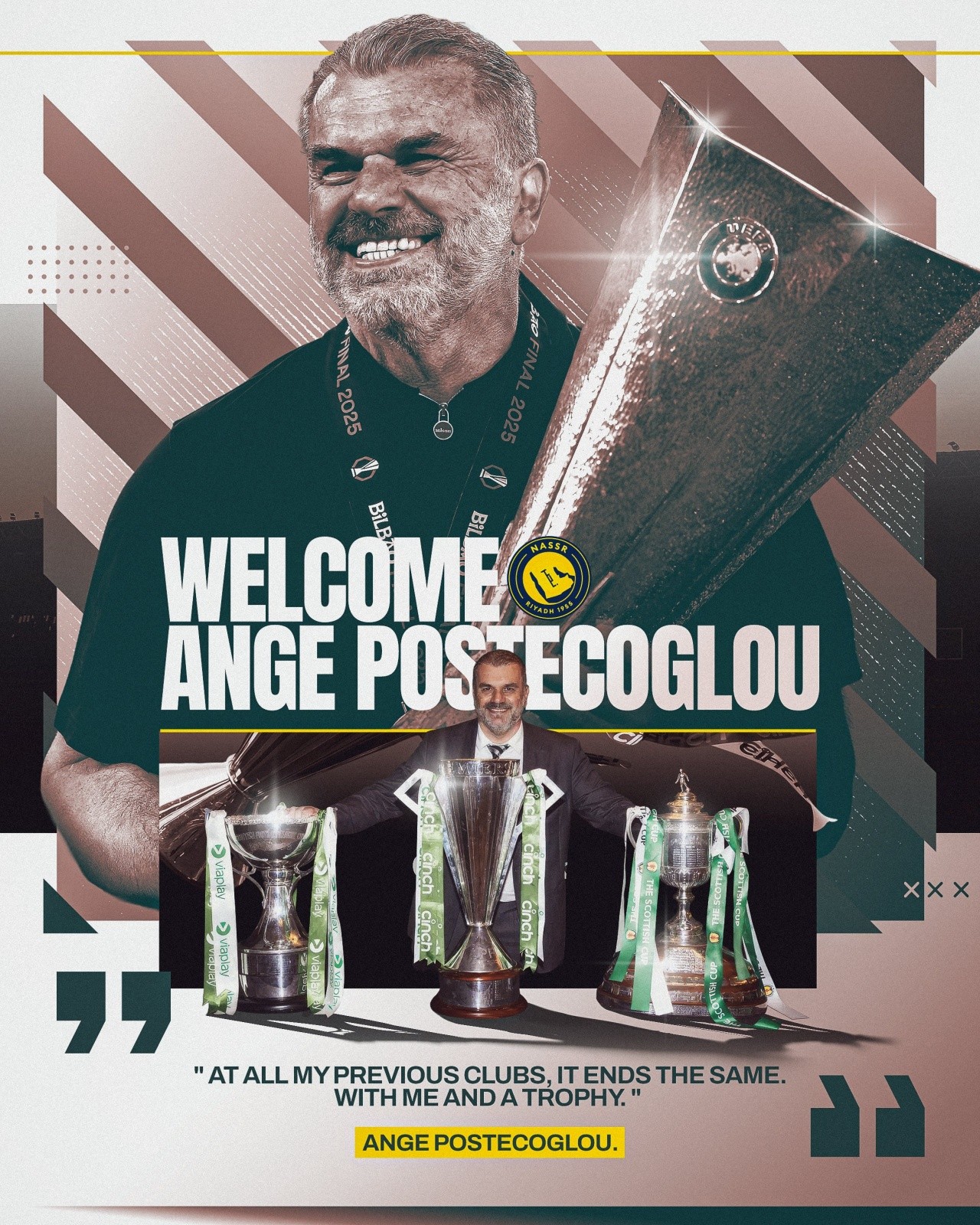 OFFICIAL: Al Nassr confirm Postecoglou as the club's new head coach