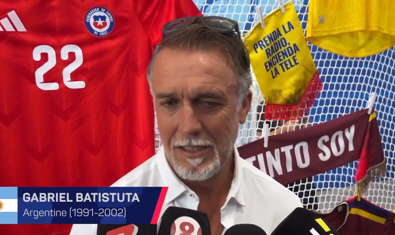 元アルゼンチン代表 ガブリエル・バティストゥータ選手 代表ユニフォーム アルゼンチン バティストゥータ 現在 元アルゼンチン代表 ガブリエル