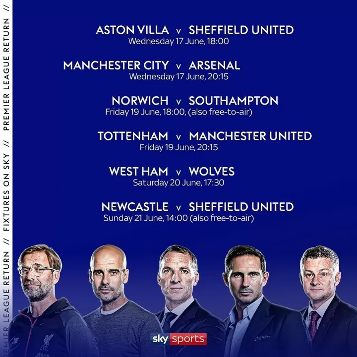 Free to air premier league outlet fixtures