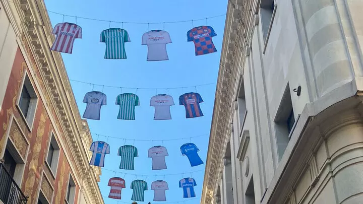 La Liga Shirts Used To Decorate Spain S Streets All Football