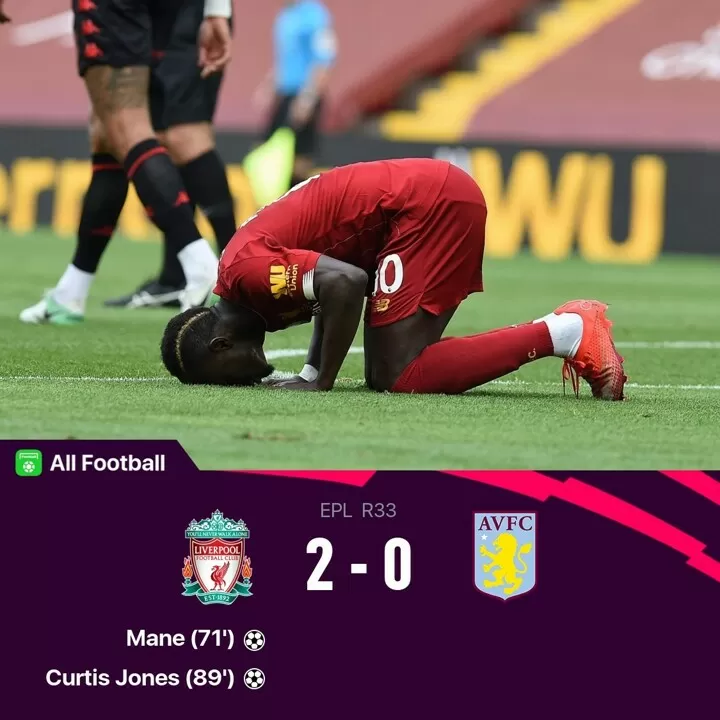Liverpool 2 0 Villa Mane Jones Help Reds Return To Winning Ways Salah Stars All Football