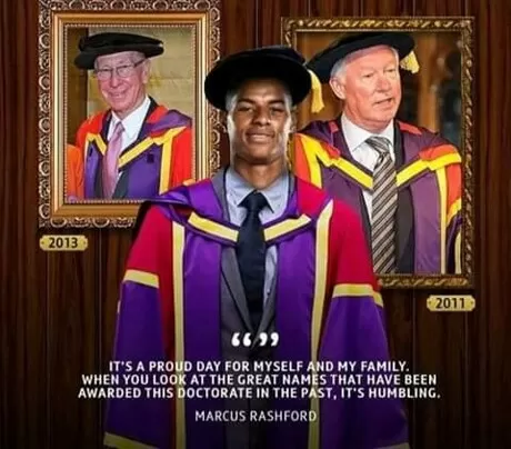 Rashford Becomes Latest Premier League Star To Receive Honorary Degree All Football