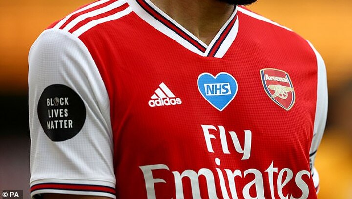 Kit headache as Arsenal and Chelsea shift NHS and BLM logos to