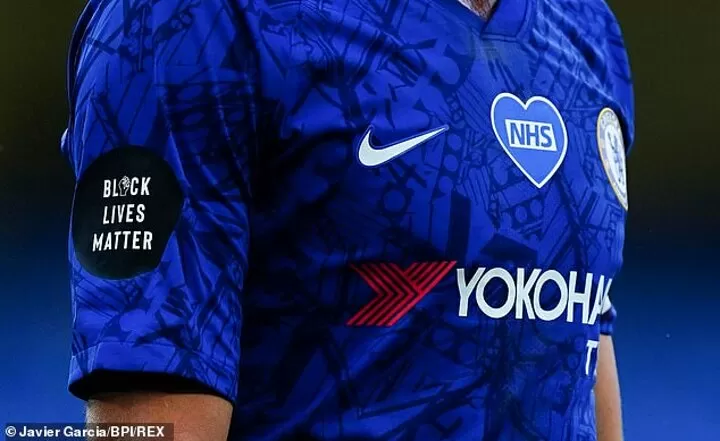 Kit headache as Arsenal and Chelsea shift NHS and BLM logos to