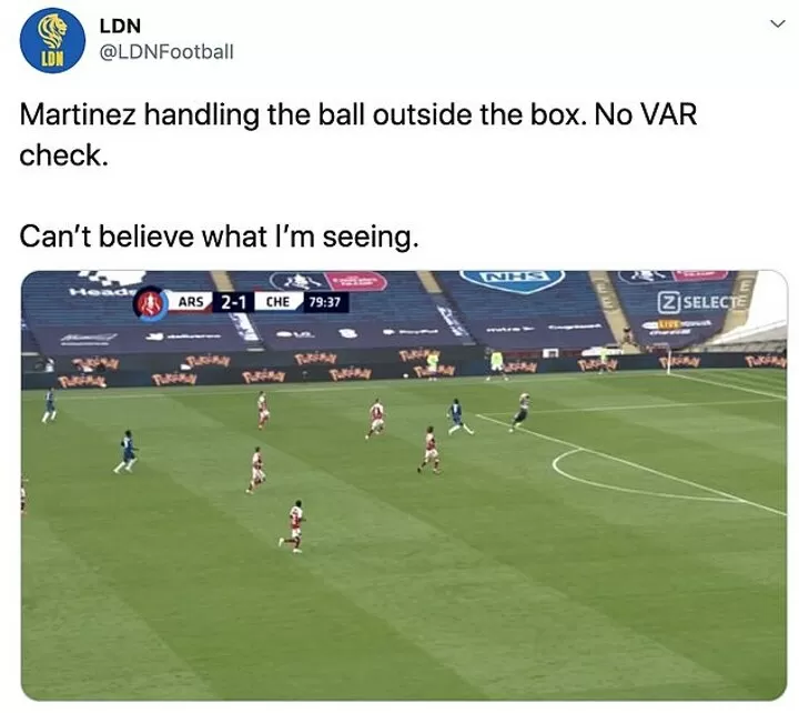 Chelsea Fans Left Fuming Over Emiliano Martinez Blatant Handball In Fa Cup Final All Football