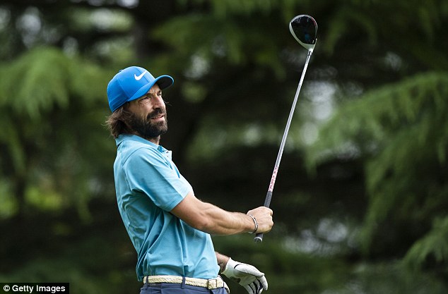 pep guardiola, andrea pirlo and pavel nedved hit the fairways at