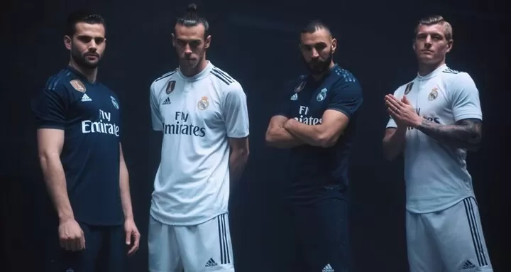 Real madrid 2018 home hot sale kit
