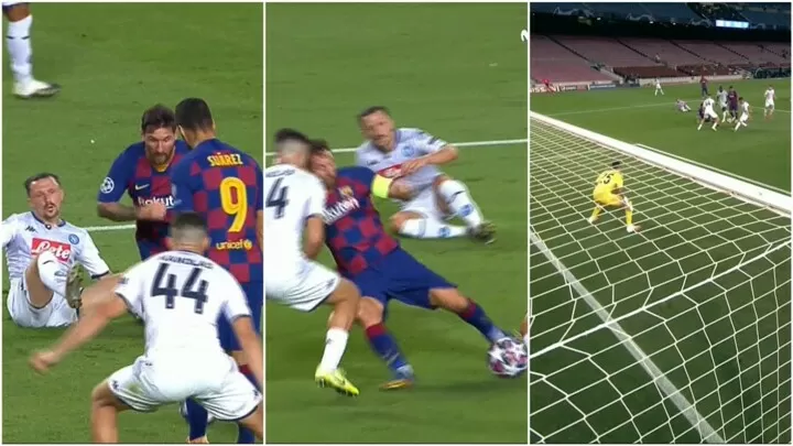 Messi Magic Four Napoli Defenders Left For Dead All Football