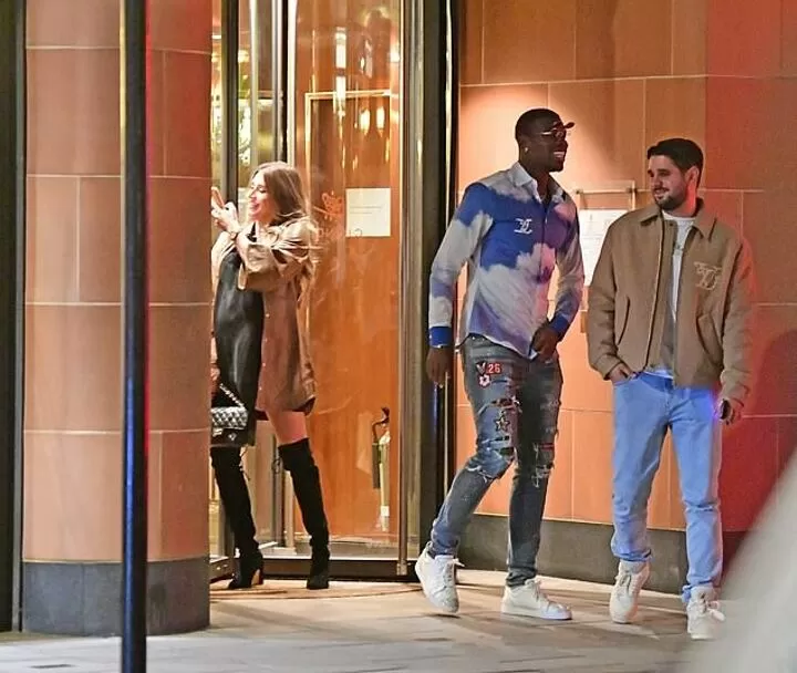 Manchester United star Paul Pogba relaxes in swanky London restaurant with  his wife and friends