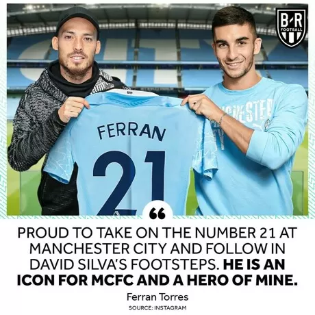 Ferran Torres Given David Silva S No 21 Shirt At Manchester City All Football
