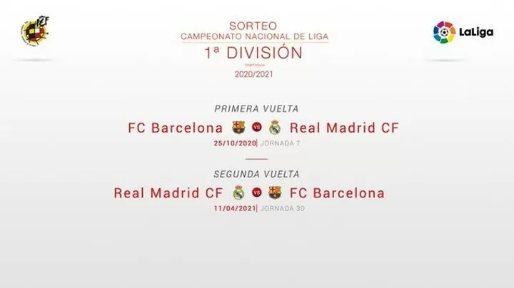 La liga fixture hotsell 2020