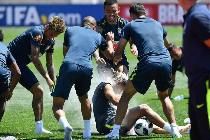 Happy birthday to Coutinho! He gets covered in eggs and flour by Brazilian  team-mates