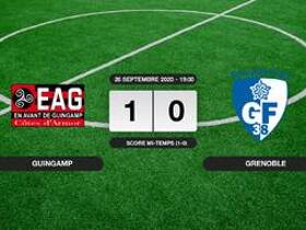 Ligue 2, 5ème journée: Guingamp vainqueur de Grenoble 1 à 0 au Stade Municipal de Roudourou