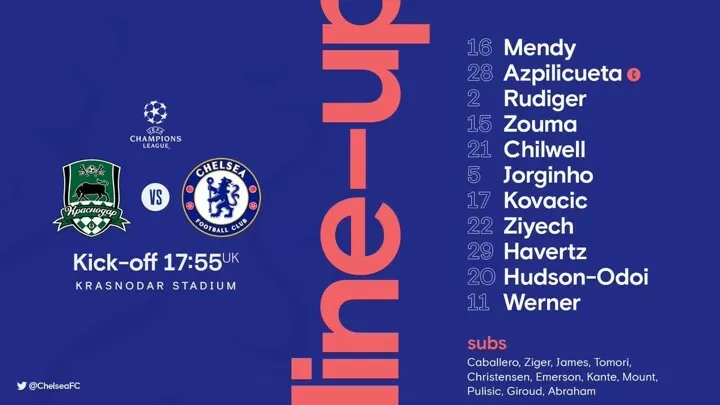 Live chelsea new arrivals vs krasnodar