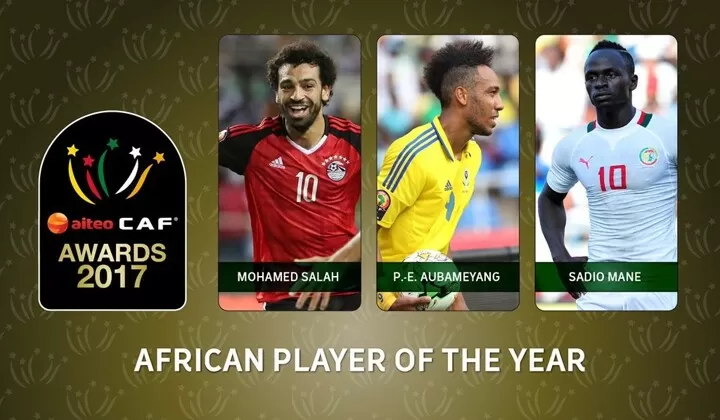 Salah, Mané e Aubameyang são finalistas a melhor jogador da África
