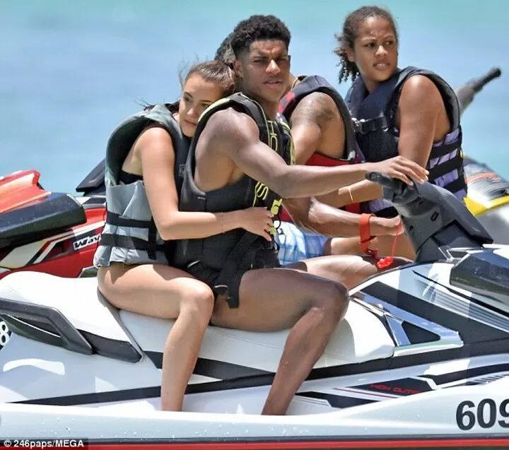 Marcus Rashford Unwinds On A Jet Ski With Girlfriend Lucia Loi All Football