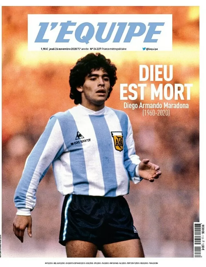 Diego Maradona main de Dieu