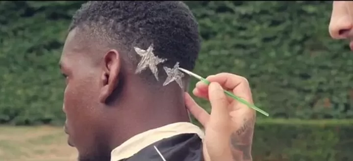 Paul Pogba Unveils Two Gold Star Haircut In Homage To France S World Cup Win All Football