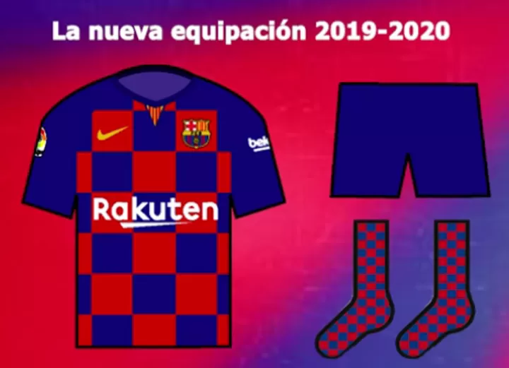 New kit news Barcelona s socks in 2019 2020 will be squares too All Football