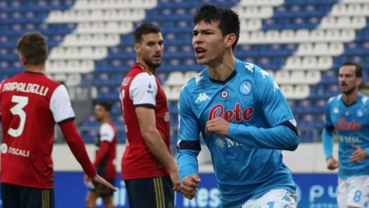 Hirving Lozano starts the year by scoring for Napoli in Serie A