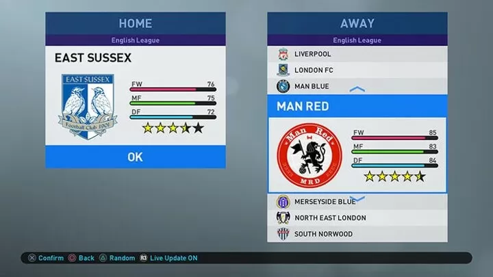 PES 2017 LONDON FC VS MAN BLUE 