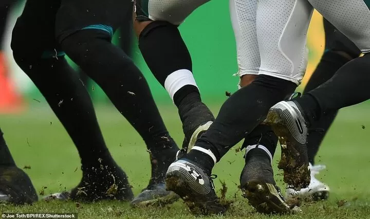 In pictures: How the NFL game at Wembley tore up the pitch ahead of Spurs  vs Manchester City 