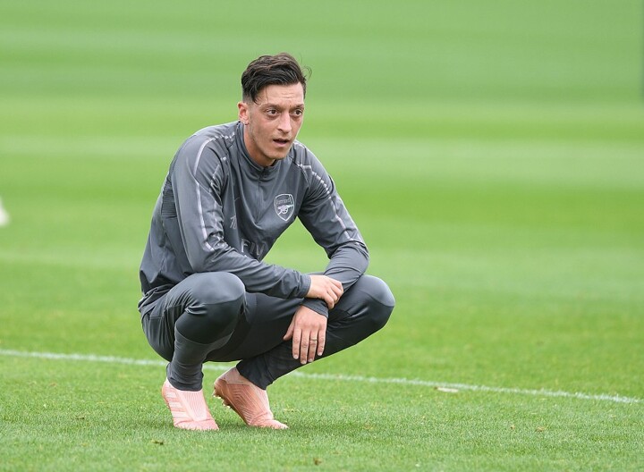 Ozil steps out for training in unreleased pink Predator colourway All Football