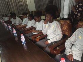 Brong-Ahafo Regional Minister Hon. Evans Opoku Bobie host Black Queens at his residence