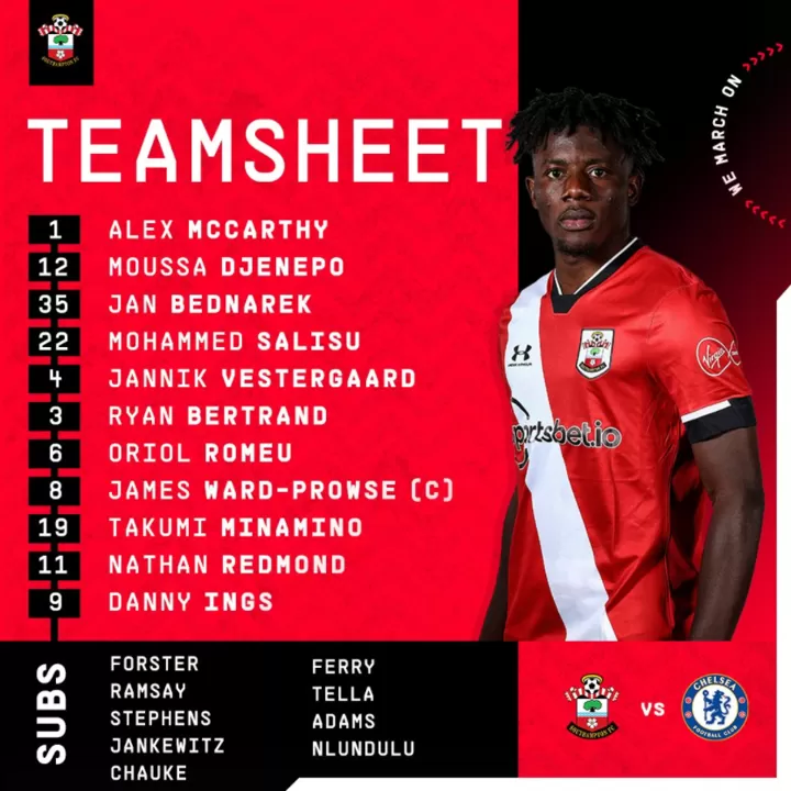 Southampton vs best sale chelsea live